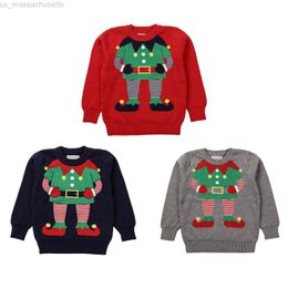 Family Matching Outfits Citgeett Autumn Winter Christmas 18M-6Y Toddler Kids Baby Boy Girl Cartoon Knitted Sweater Long Sleeve Pullover Xmas Outfits L220916
