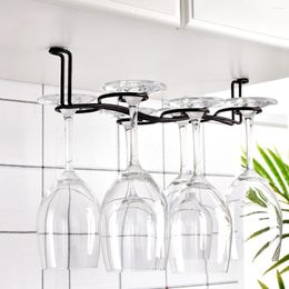 Hooks Metal 6/8 Wine Glass Rack Holder Dumb Bronze Iron Art Hanging Under Cabinet Hanger Storage Bar Kitchen Cup Shelf