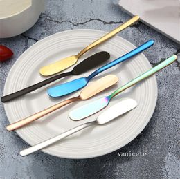 Home Cheese Knives Multi Purpose Butter Knife Dessert Stainless Steel Jam Spreader Canape Cutter Appetizers Sandwich Cake Cream Tool Western Cutlery Kitchen LT032