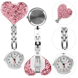 Pocket Watches 3pcs Hanging Love Designed Clip-on Watch Nursing