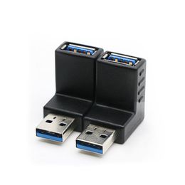 Computer Connectors 90 Degree Left/Right/Up/Down Angle USB 3.0 Type A Male to Female M/F Adapter Connector