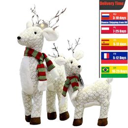 Christmas Decorations Dolls Santa Claus Snowman Elk Toys Xmas Figurines Gift for Kid Tree Ornament Decoration 220916