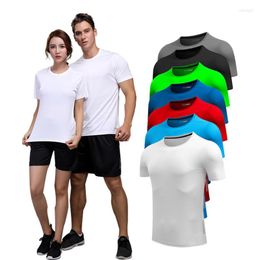 Running Jerseys High Quality Spandex Men Women T Shirt Quick Dry Fitness Training Exercise Clothes Gym Sports Shirts Tops