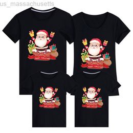 Family Matching Outfits New Year Girls Boy Mom Dad T-shirt Women Men Kids T-shirt Christmas Family Matching Clothes Cotton Short Sleeve Cartoon Print L220916