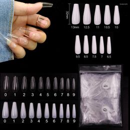 False Nails 100pcs/pack Coffin Full Cover Nail Tips Acrylic Medium Supplies Accessories Length Artificial Ongle