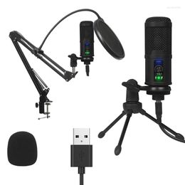 Microphones BM-65 Profession Condenser Microphone USB Plug For Laptop Computer Bracket Stand Gaming Stream Mic Live Broadcast Radio KTV