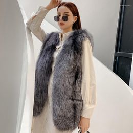 Women's Fur High-Quality Coat Ladies Winter Natural Leather Grass Vest 2022 Fashionable Feminine Clothes