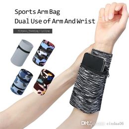 Outdoor Sports Waistpacks Arm Sleeve Cycling Mobile Phone Bags Fitness Arm Bag Wallet Wrist Bags Guard Ring