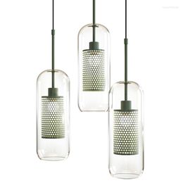 Pendant Lamps Nordic Lights Creative Simple Bar Cafe Dining Room Lamp Living Macaron Glass Home Decor Light Fixtures