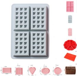 Baking Moulds Silicone Mould Waffle Tray DIY Module Kitchen Cooking Cake Making Tool Chocolate