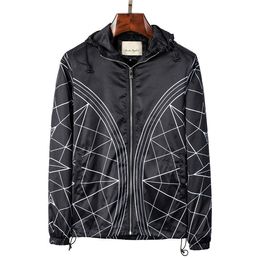 Autumn and winter men's jacket irregular texture geometric pattern printing casual fashion comfortable sports warm zipper coat