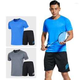 Running Sets T Shirt Sport GYM Tshirt Short Sleeve Football Basketball Tennis Quick Dry Fitness Sports Set Suits Sportswear