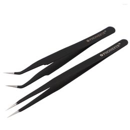 Professional Hand Tool Sets Precision Tweezers Curved ESD Anti-static Stainless Steel For Craft Jewellery Electronics Laboratory Work Tools