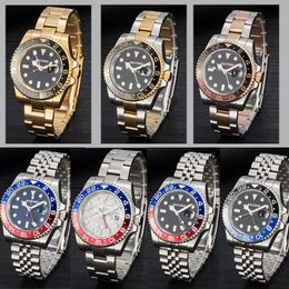Luxury Mens Designer Vintage Watch Automatic Watch 41mm Movement Dual calendar Watches for Men Wristwatch Navy dial red blue bezel Montre de luxe