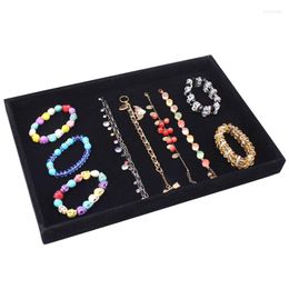 Jewellery Pouches K3ND Velvet Earring Necklace Bracelet Display Case Box Tray Holder Storage