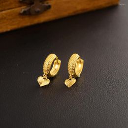 Hoop Earrings Of Love Gold Ornaments For Fashionable Ladies And Children