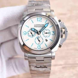 Paneraii Display Sneaking Panerai Full-automatic Paneria Multifunctional Pointer Mechanical Fashion Series Watch Designated by Royal Navy O9i6