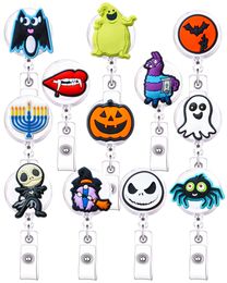 Other Office School Supplies L Halloween Badge Reel Retractable Id Name Holder With Clip Badges Bat Pumpkin Spider For D Sport1 Amroh