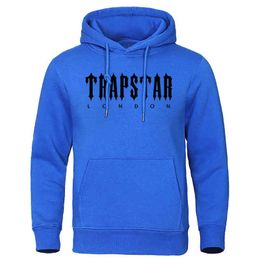 Men's Hoodies Sweatshirts Trapstar London White Printed Mens Hoodie Fleece Oversized Sweatshirts Trendy Casual Pullover Hoody Autumn Tracksuit G220916