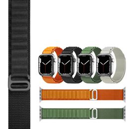 apple straps NZ - Nylon Strap for Apple watch Ultra 49mm band loop 44mm 40mm 45mm 41mm 42mm 38mm 45mm bracelet iWatch series 7 6 se 8 Smart accessories