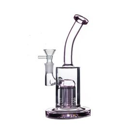 Wholesale Hookahs Accessories Classical Glass Beaker Bong 9inch Tall Arm Tree Philtre Perc Honeycomb Recycler Water Pipe with Dry Herb Oil Bowl Cheapest