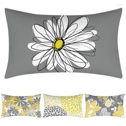 Pillow Case 30x50cm Daisy Flower Yellow Green Throw Pillows Rectangle Decorative Pillowcases For Living Room Bed Sofa Chair Cushion Cover