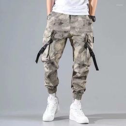 Men's Pants Nice Hip-hop Jogger Men's Black Harem Overalls Multi-pocket Ribbon Sports Streetwear Casual