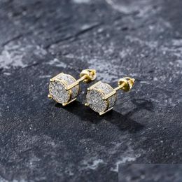 Stud Stud Designer Earrings Luxury Jewellery Fashion Women Mens Hip Hop Diamond Earings Iced Out Bling Cz Rock Punk Wedding Gift 341 Dr Dhb2E