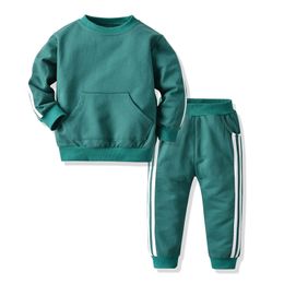 Clothing Sets top and top Baby Clothing Sets Baby Boy Girls Clothes 2PCS Outfits Fleece Hooded Tops Pants Bebes Tracksuit Sports Clothes 220916