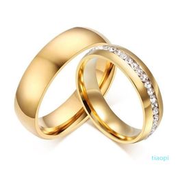 2022 new fashion Classic Engagement Wedding Rings For Women Men Jewellery Stainless Steel Couple Wedding Bands Fashion Jewellery top quality