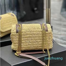 Designer Bags Top Quality Chains Straw Tote Bags Hand-made Handbag Lafite Grass Woven Crochet Shoulder Satchel Large Size Envelope Designer Bags Women s
