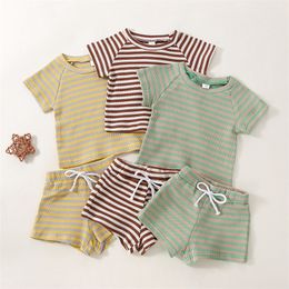 Clothing Sets Cotton Boys Girls Clothes Fall Kids Clothing Pretty Baby T-Shirt Top Pants Set 2 Piece Casual Yg1-5 220916