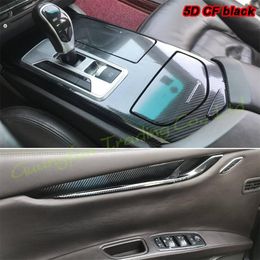 3D/5D Carbon Fibre Car Interior Cover Console Colour Sticker Decals Product Parts Accessories For Maserati Quattroporte 2017-2021