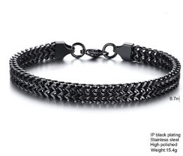 Fashion Designer Stainless Steel Balance Foxtail Chain Bracelet for Men with Double Franco Chain Bracelet Armband for Men with Jewellery