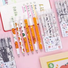 Kawaii Cartoon Cow Tiger Black Ink Gel Pen Tip 0.5mm Office Child Stationery School Supply Ballpoint