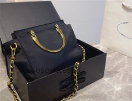 chain Bags luxury bag Tote bag Shoulder crossbody lady famous designer P Triangle sign Nylon Ring handle handbag messenger