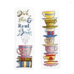 Handmade Cotton Thread DIY Bookmark 14CT Counted Still Life Kit Art Cross Stitch Gifts Needlework Book Mark Stationery Supplies