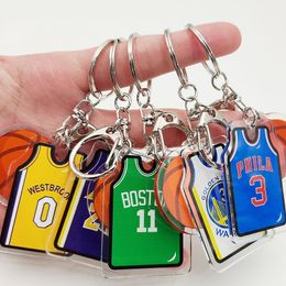 basketball jersey keychain bag pendant accessories decompression toys sport celebrity childrens handbag key chain student fans gifts