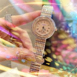 Quartz Imported Movement Fashion Watch Womens Stopwatch 36mm Time Clock Diamonds Ring Waterproof Stainless Steel Strap Luminous Layer Luxury Wristwatches