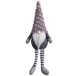 Party Decoration Christmas Gnome Holiday Spiral Hat Handmade Tomte Plush Doll Ornaments Tabletop Santa Figurines