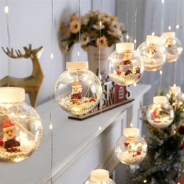 Christmas Decorations Year 8 Functions Christmas Ball Curtain String Lights Fairy Lights Christmas Decoration for Home Wedding Party Decor 220916