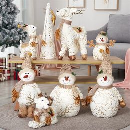 Christmas Decorations Santa Claus Snowman Elk Toy Doll Gifts Tree Decoration Ornaments Dolls for Children 220916