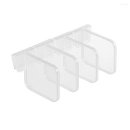 Hooks 2 Pcs Refrigerator Storage Partition Board Free Combination Plastic Kitchen Tools Snap Type Bottle Can Shelf Sorting