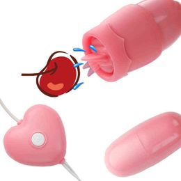 2023 Vibrators Tongue Oral Licking Sex Toys for Women Clitoris Stimulator Dildo Egg Vibrator USB Power 12 Speeds Adult Product 0409