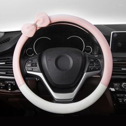 Steering Wheel Covers Women Car Cover With Butterfly Decoration Pink Red Blue White 38cm