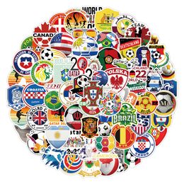 100pcs Waterproof Laptop Car World Football Cup Stickers Graffiti Patches Decals for Motorcycle Luggage Skateboard and Home Appliance