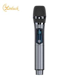 Microphones KINGLUCKY 2022 wireless U-segment microphone one-to-two microphone with receiver FM stage professional K song home T220916