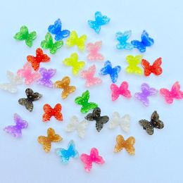 Decorative Figurines 60Pcs Cute Resin Mixed Mini 3D Butterfly Flat Back Cabochons Scrapbooking DIY Jewellery Craft Decoration Accessorie K34