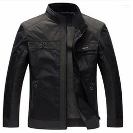 Men's Jackets Men's Men Spring/ Autumn 2022 European Style Leisure Jacket Long Sleeve Thin Business Coat 4XL Zipper Black