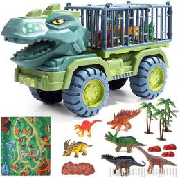 Diecast Model s Transport Dinosaur Carrier Truck Indominus Rex Jurassic World Dinosaurs Toys Christmas Gifts for Kids 0915